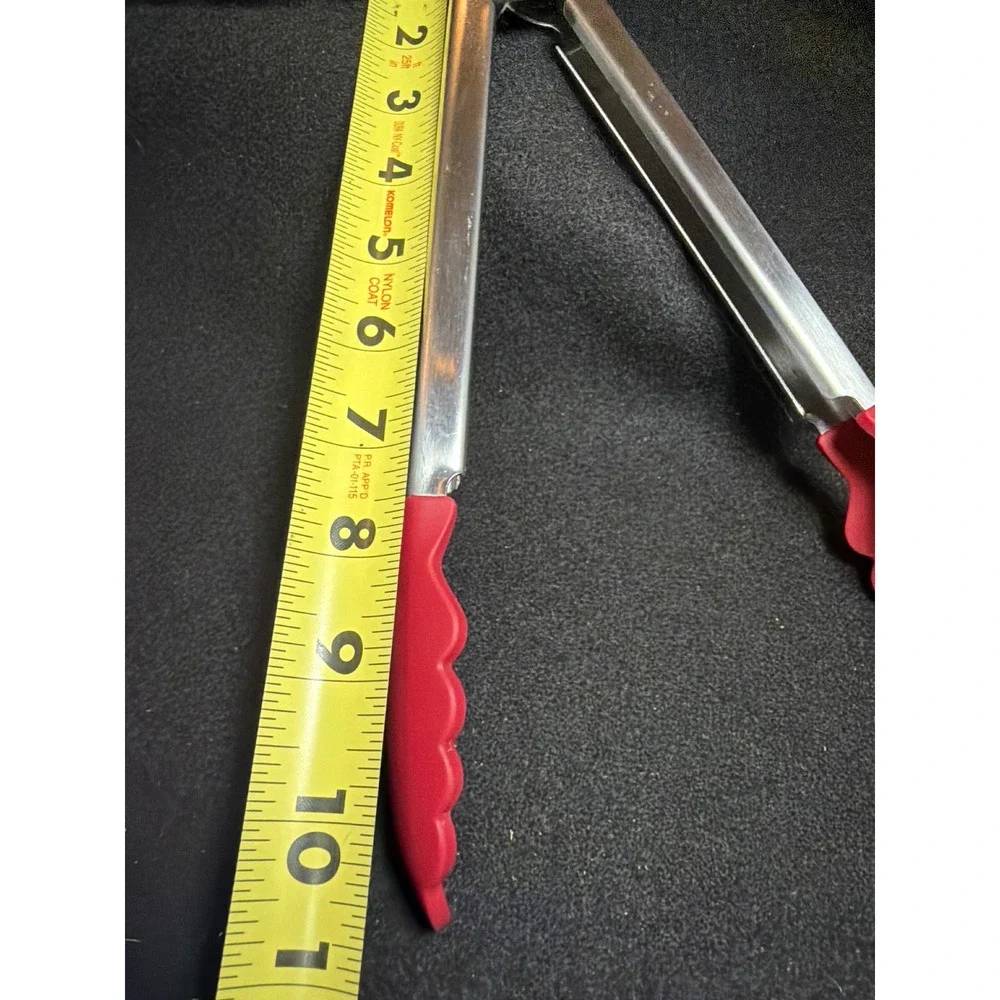 KitchenAid Locking Silicone Tongs Kitchen Tool Red Stainless Steel‎ 10.5 Inch